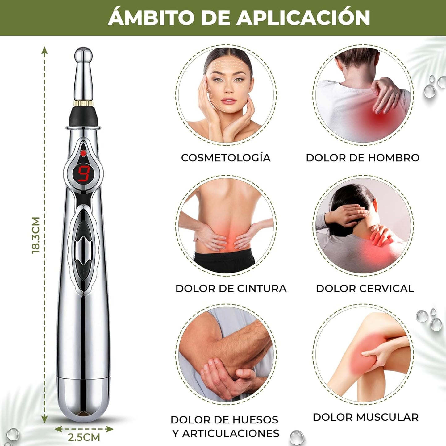 Lápiz de Masaje de Acupuntura 5 en 1